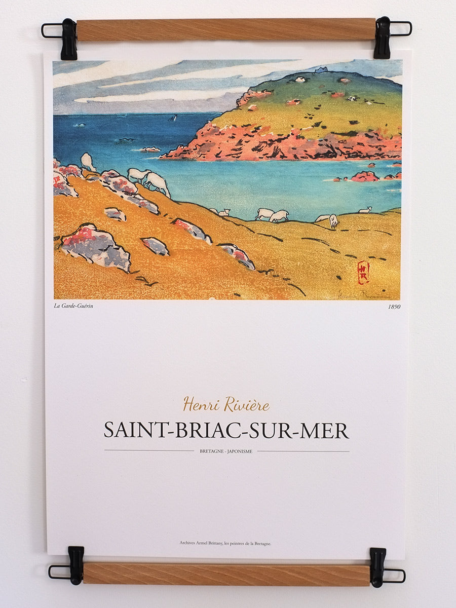 Affiche decoration bretagne art henri riviere artiste breton marque bretagne. japonisme dinard saint malo