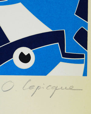 Lapicque Olivier signature de la gravure thon créée pour le festival du chant de marin à paimpol en 2015. artiste bretagne