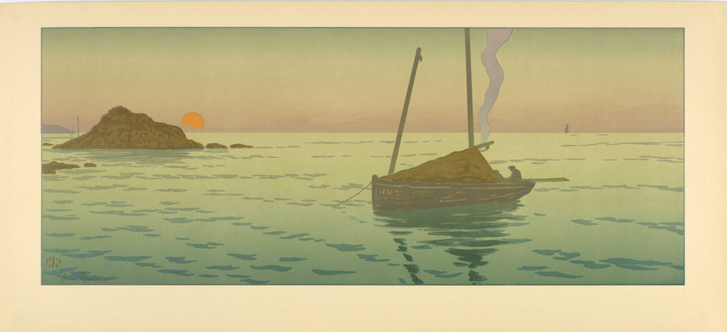 Le soleil couchant par Henri Rivière