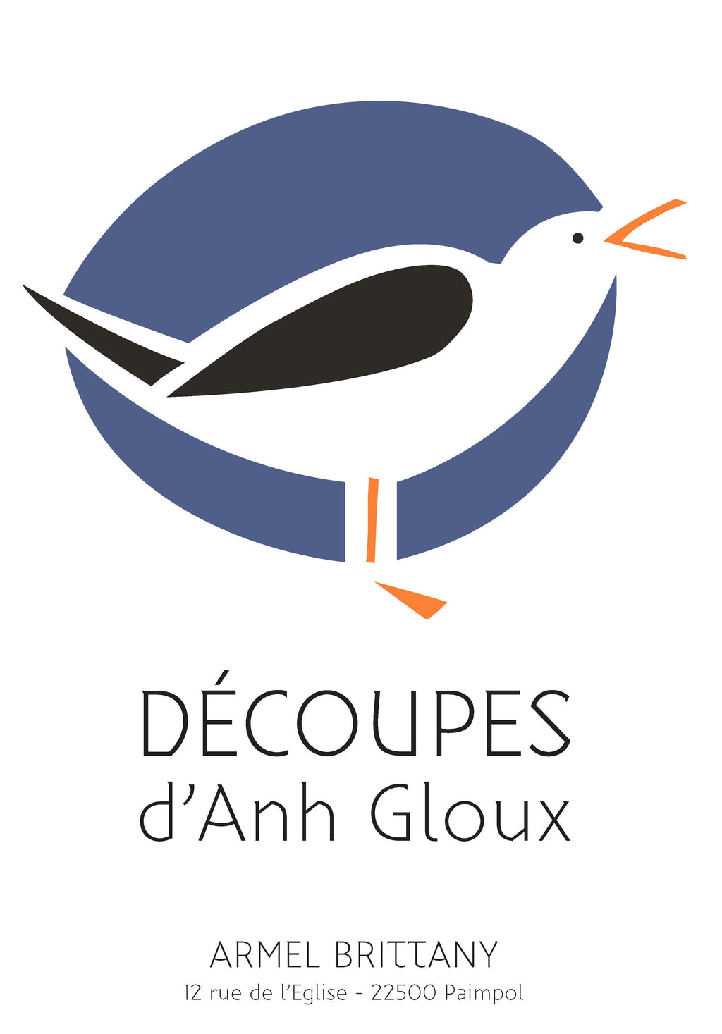 Anh Gloux mouette affiche de décoration poster représente une mouette bretonne. armel brittany marque bretagne