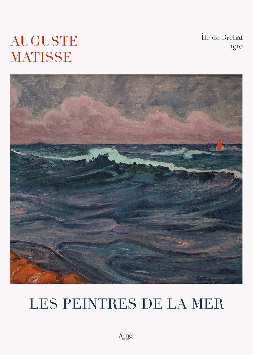 Auguste Matisse peintre officiel de la Marine. Peintre de l'ile de Brehat. Meheut, henri rivière. marque bretagne armel brittany