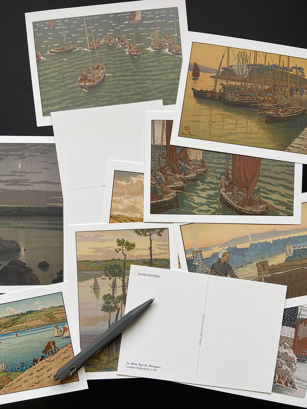 Henri Rivière série de cartes postales du Beau pays de Bretagne