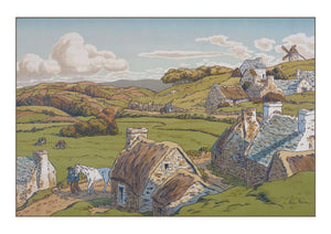 Henri Riviere carte postale Le vallon des Aspects de la Nature. Marque Bretagne. artiste decoration Bretagne