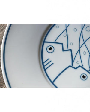 Lapicque Olivier Assiette poisson bulles par l'artiste breton. marque bretagne.decoration bretagne