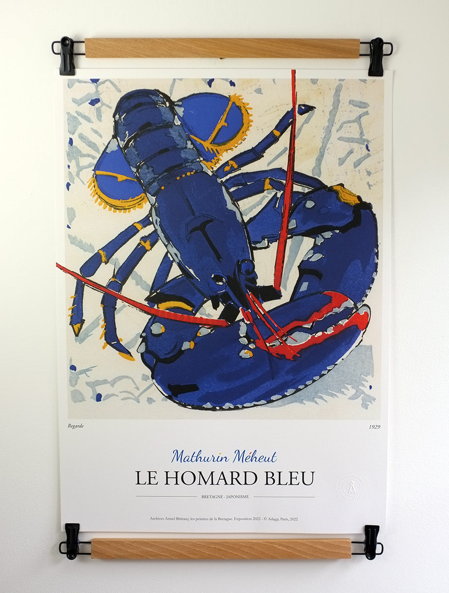 peintre officiel de la marine mathurin meheut le homard bleu de regarde colette poster reproduction 